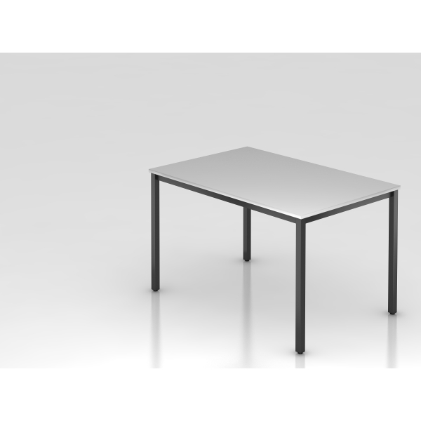 4032062008287 - HAMMERBACHER Konferenztisch VDQ12 lichtgrau rechteckig Vierkantrohr schwarz 1200 x 800 x 720 cm