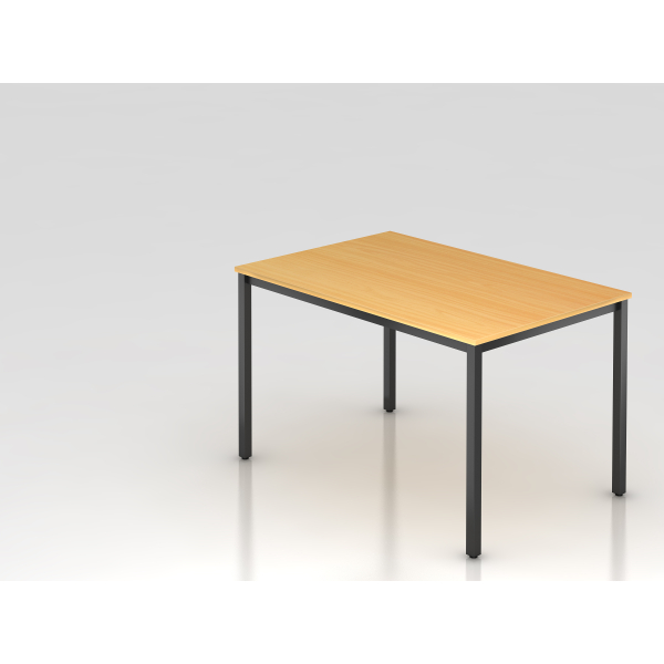 4032062008294 - HAMMERBACHER Konferenztisch VDQ12 buche rechteckig Vierkantrohr schwarz 1200 x 800 x 720 cm