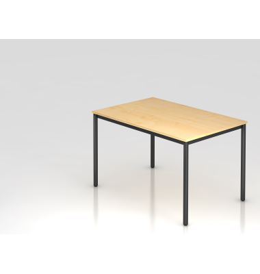 Besprechungstisch VD, 72cm (H), 120x80cm (BxT), ahorn / schwarz