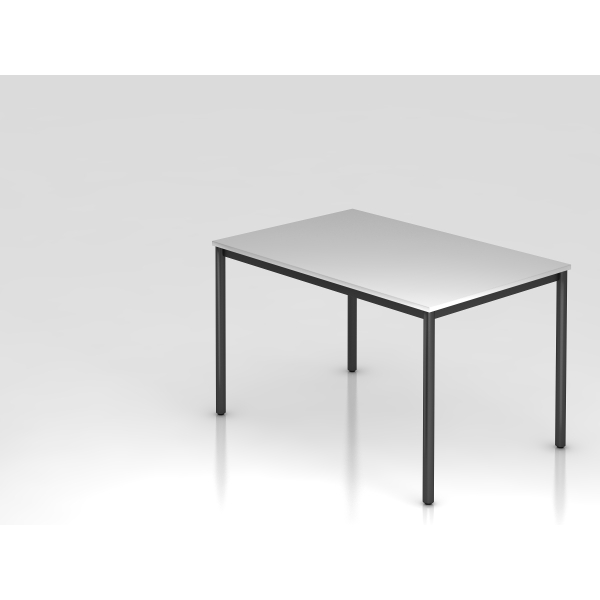 4032062008317 - HAMMERBACHER Konferenztisch VDR12 lichtgrau rechteckig Rundrohr schwarz 1200 x 800 x 720 cm