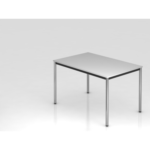 4032062008348 - HAMMERBACHER Konferenztisch VDR12 lichtgrau rechteckig Rundrohr chrom 1200 x 800 x 720 cm