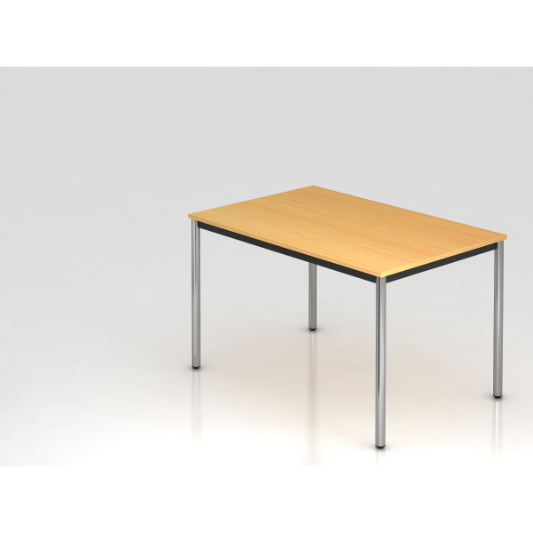 4032062008355 - HAMMERBACHER Konferenztisch VDR12 buche rechteckig Rundrohr chrom 1200 x 800 x 720 cm