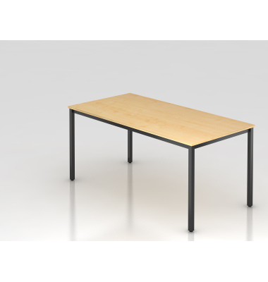Besprechungstisch VD, 72cm (H), 160x80cm (BxT), ahorn / schwarz