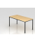Besprechungstisch D-Serie, 72cm (H), 160x80cm (BxT), 6 Personen, rechteckig, ahorn / schwarz