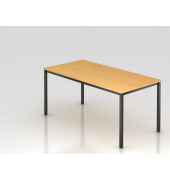 Besprechungstisch VD, 72cm (H), 160x80cm (BxT), 6 Personen, rechteckig, buche / schwarz