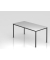 Besprechungstisch D-Serie, 72cm (H), 160x80cm (BxT), 6 Personen, rechteckig, grau / schwarz