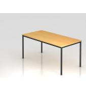 Besprechungstisch VD, 72cm (H), 160x80cm (BxT), 6 Personen, rechteckig, buche / schwarz