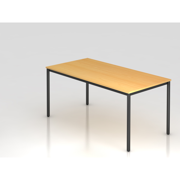 4032062008416 - HAMMERBACHER Konferenztisch VDR16 buche rechteckig Rundrohr schwarz 1600 x 800 x 720 cm