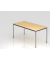 Besprechungstisch D-Serie, 72cm (H), 160x80cm (BxT), 6 Personen, rechteckig, ahorn / chrom