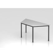 Besprechungstisch D-Serie, 72cm (H), 160x69cm (BxT), Trapezform, grau / schwarz
