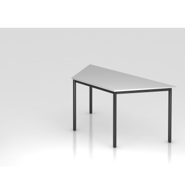 Besprechungstisch D-Serie, 72cm (H), 160x69cm (BxT), Trapezform, grau / schwarz