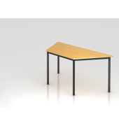 Besprechungstisch D-Serie, 72cm (H), 160x69cm (BxT), Trapezform, buche / schwarz