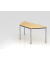 Besprechungstisch D-Serie, 72cm (H), 160x69cm (BxT), Trapezform, ahorn / chrom