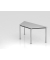Besprechungstisch D-Serie, 72cm (H), 160x69cm (BxT), Trapezform, grau / chrom