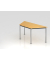 Besprechungstisch D-Serie, 72cm (H), 160x69cm (BxT), Trapezform, buche / chrom