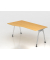 Schreibtisch VAS, manuell h&ouml;henverstellbar, 76cm (H), 180x100cm (BxT), buche / silber