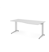 Schreibtisch VBS, 74cm (H), 180x100cm (BxT), grau / silber