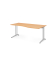 Schreibtisch VBS, 74cm (H), 180x100cm (BxT), buche / silber