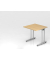 Schreibtisch VNS, 74cm (H), 80x80cm (BxT), ahorn / silber