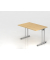Schreibtisch VNS, 74cm (H), 120x80cm (BxT), ahorn / silber