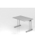 Schreibtisch C-Fu&szlig; 120x80cm GrauSilber
