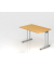 Schreibtisch C-Fu&szlig; 120x80cm BucheSilber