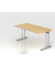 Schreibtisch VNS, 74cm (H), 160x80cm (BxT), ahorn / silber