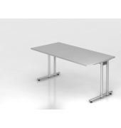 Schreibtisch VNS, 74cm (H), 160x80cm (BxT), grau / silber