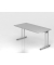 Schreibtisch C-Fu&szlig; 160x80cm GrauSilber