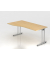 Schreibtisch VNS, 74cm (H), 180x100cm (BxT), ahorn / silber