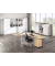 Schreibtisch VNS, 74cm (H), 200x120cm (BxT), ahorn / silber