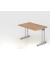 Schreibtisch VNS, 74cm (H), 120x80cm (BxT), nussbaum / silber