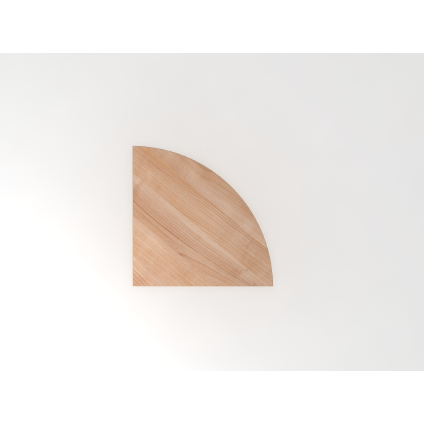 4032062015117 - HAMMERBACHER Verbindungsplatte Haziender nussbaum dreieckig abgerundet 800 x 800 x 25 cm