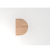 Anbautisch mit STF 60x80cm Nussb.Silber