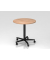 Sitz-Steh-Schreibtisch VST, mechanisch h&ouml;henverstellbar, 114cm (H), 80x80cm (BxT), nussbaum / schwarz