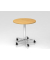Sitz-Steh-Schreibtisch VST, mechanisch h&ouml;henverstellbar, 114cm (H), 80x80cm (BxT), buche / chrom