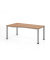 Schreibtisch VQS, manuell h&ouml;henverstellbar, 81cm (H), 180x100cm (BxT), nussbaum / silber