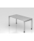 Schreibtisch VJS, manuell h&ouml;henverstellbar, 76cm (H), 160x80cm (BxT), grau / silber