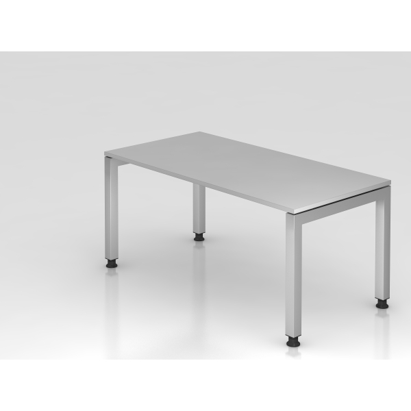 4032062025369 - HAMMERBACHER Prokura höhenverstellbarer Schreibtisch lichtgrau rechteckig 4-Fuß-Gestell silber 1600 x 800 cm