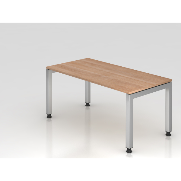 4032062025390 - Schreibtisch VJS manuell höhenverstellbar 76cm (H) 160x80cm (BxT) Nussbaum   silber 4032062025390 Hammerbacher
