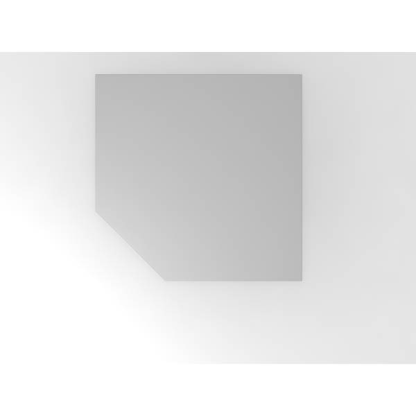 4032062025512 - Verbindungsplatte höhenverstellbar Prokura lichtgrau Trapezform 1200 x 800 x 680 - 760 cm