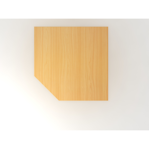 4032062025529 - Verbindungsplatte höhenverstellbar Prokura buche Trapezform 1200 x 800 x 680 - 760 cm