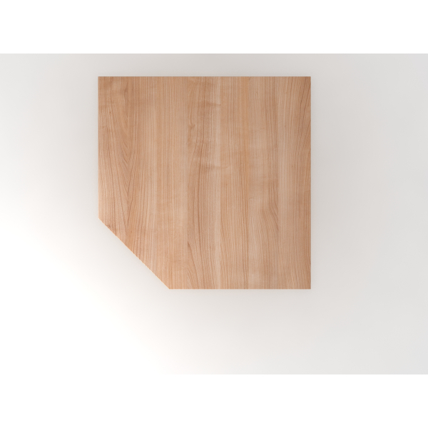 4032062025536 - Verbindungsplatte höhenverstellbar Prokura nussbaum Trapezform 1200 x 800 x 680 - 760 cm