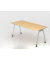 Schreibtisch VAS, manuell h&ouml;henverstellbar, 76cm (H), 180x80cm (BxT), ahorn / silber