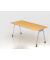 Schreibtisch VAS, manuell h&ouml;henverstellbar, 76cm (H), 180x80cm (BxT), buche / silber