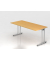 Schreibtisch C-Fu&szlig; 180x80cm BucheSilber