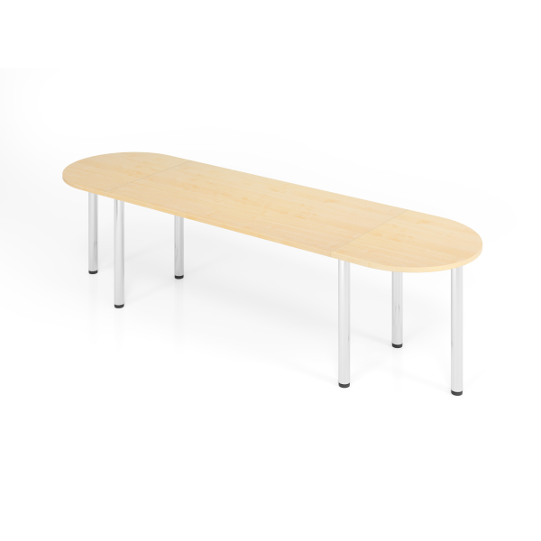 4032062028827 - Konferenztisch VSETK manuell höhenverstellbar 74cm (H) 280x80cm (BxT) ahorn   Chrom 4032062028827 Hammerbacher