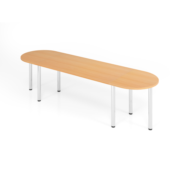 4032062028841 - Konferenztisch VSETK manuell höhenverstellbar 74cm (H) 280x80cm (BxT) buche   Chrom 4032062028841 Hammerbacher