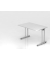 Schreibtisch C-Fu&szlig; 120x80cm Wei&szlig;Silber
