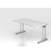 Schreibtisch VNS, 74cm (H), 160x80cm (BxT), wei&szlig; / silber